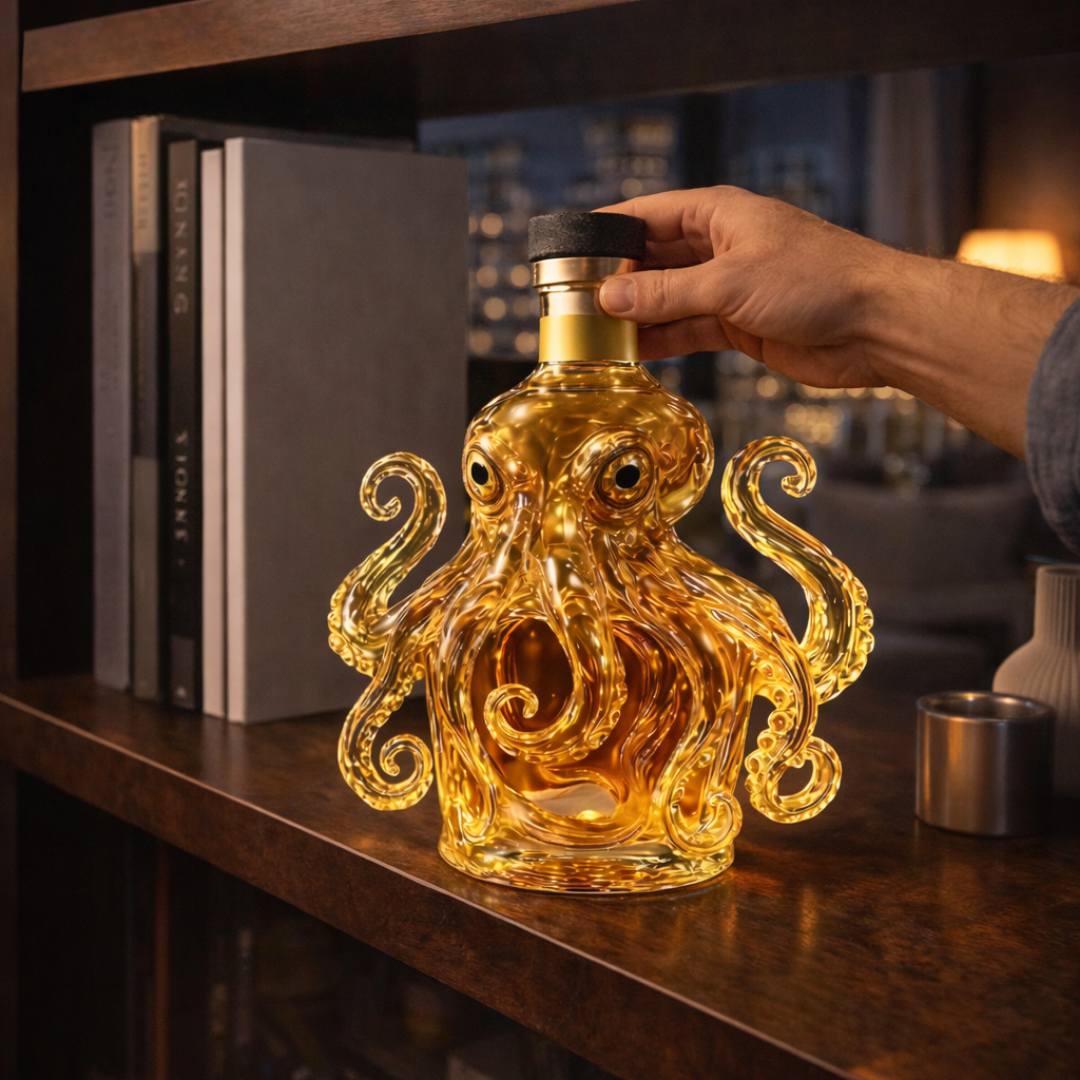 Whisky-Flasche - Oktopus-Edition
