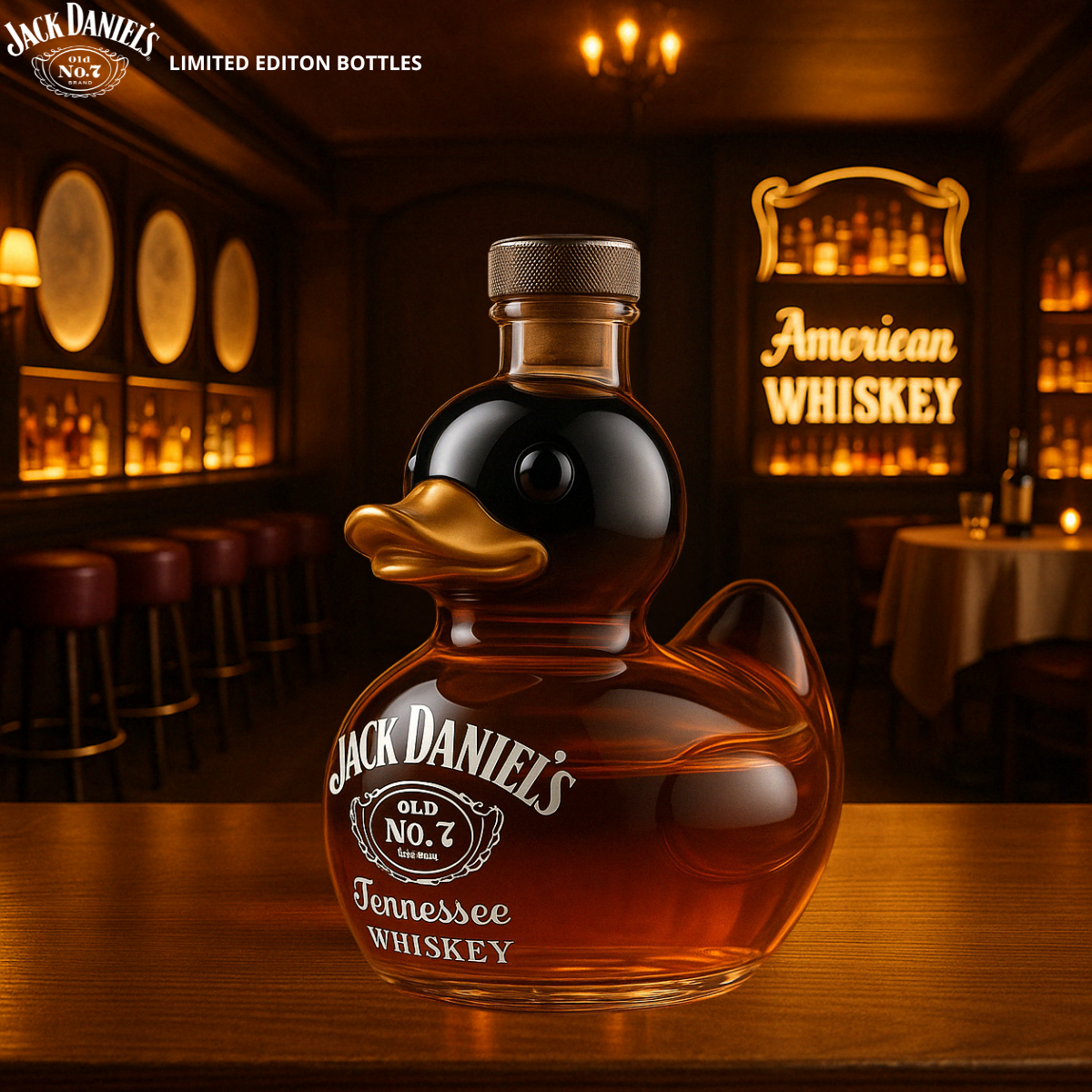 Whiskeyflasche in Entenform
