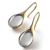 Kristall Tropfen Ohrringe in Gold und Silber