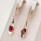 Exquisite Rote Kristall Ohrringe