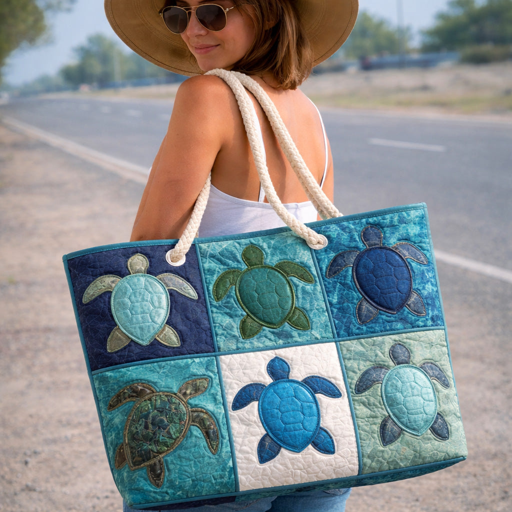 Blauer Gepolsterter Strandtasche