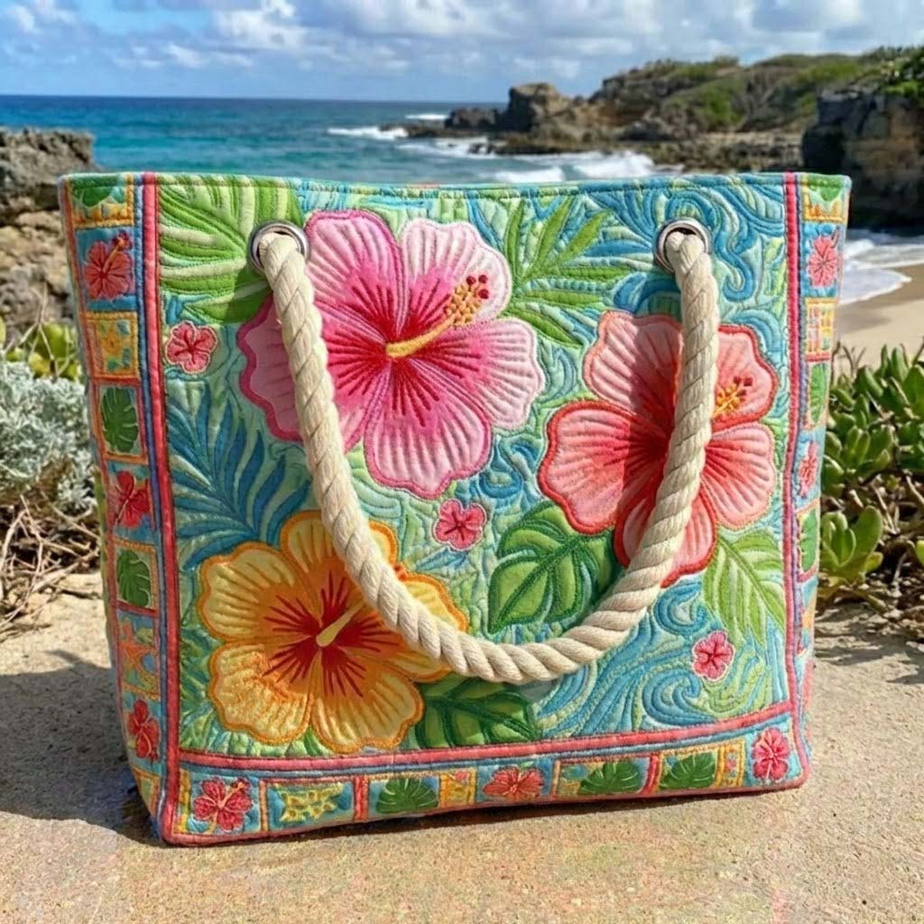Gepolsterte Strandtasche Tropische Vibes