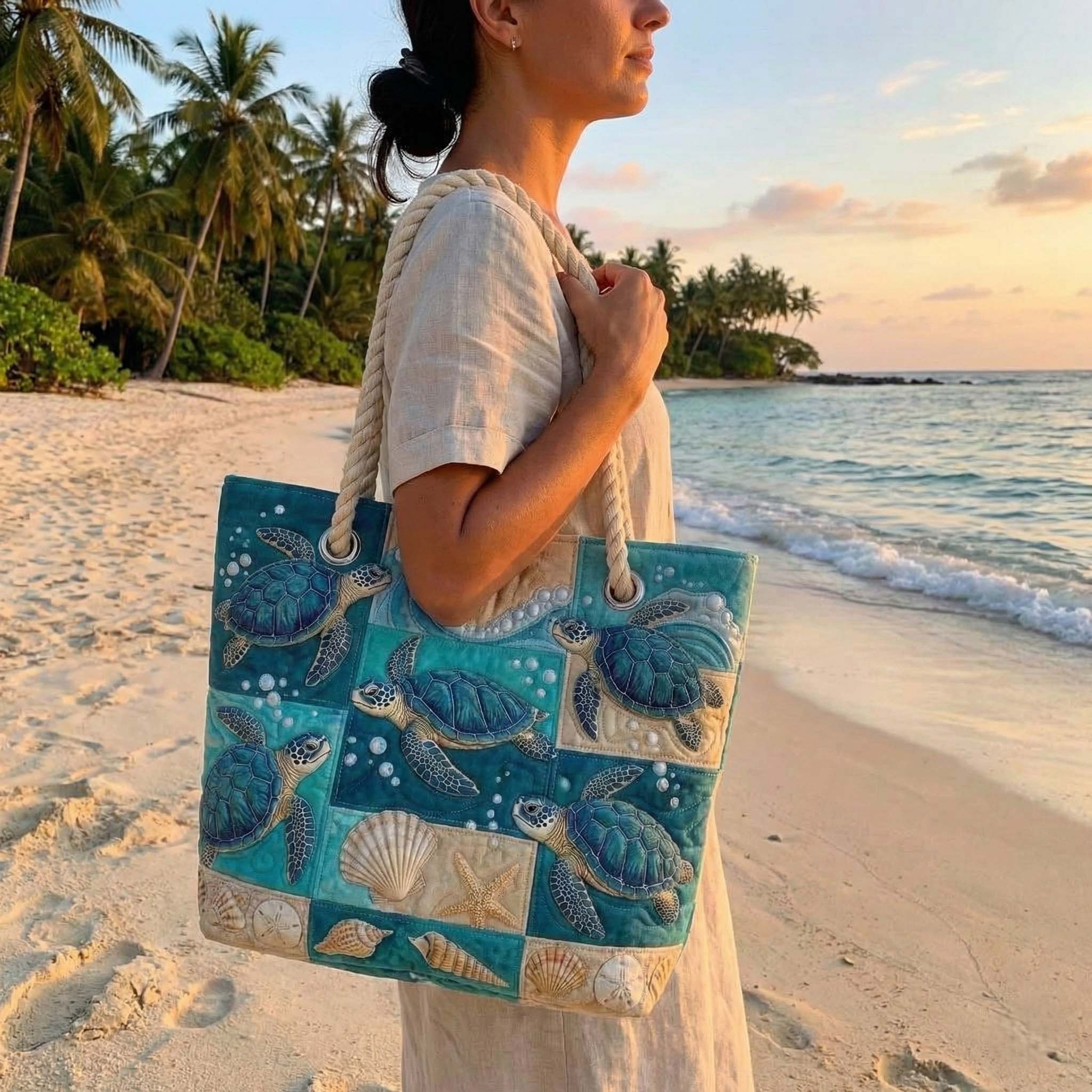Gepolsterte Strandtasche Turtle Bay