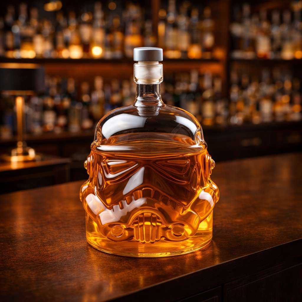 Whisky-Flasche - Set Edition Flasche und Glas