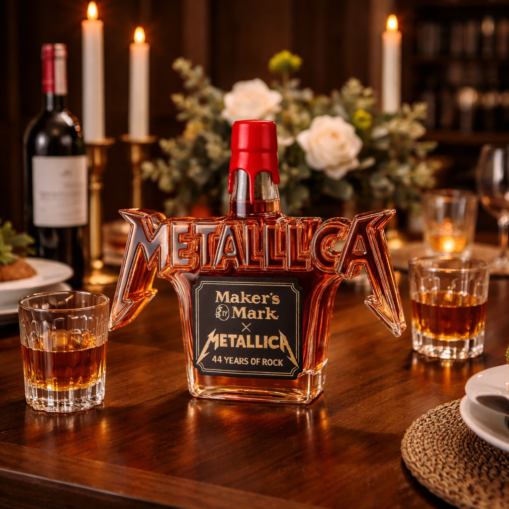 Whiskey-Flasche - Rock Metallica Edition