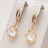 Elegante Gold-Perlenohrringe