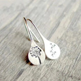 925 Sterling Silber Löwenzahn Ohrringe