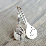 925 Sterling Silber Löwenzahn Ohrringe