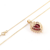 Rubin- und Moissanit-Gemstone-Halskette