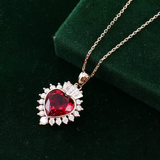Rubin- und Moissanit-Gemstone-Halskette
