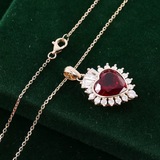 Rubin- und Moissanit-Gemstone-Halskette
