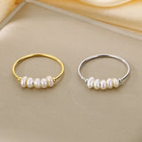 Goldene Perlen Charm Ring