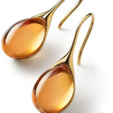 Kristall Tropfen Ohrringe in Gold und Silber