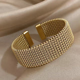 Vintage Geflochtenes Mesh Offenes Klassisches Armband