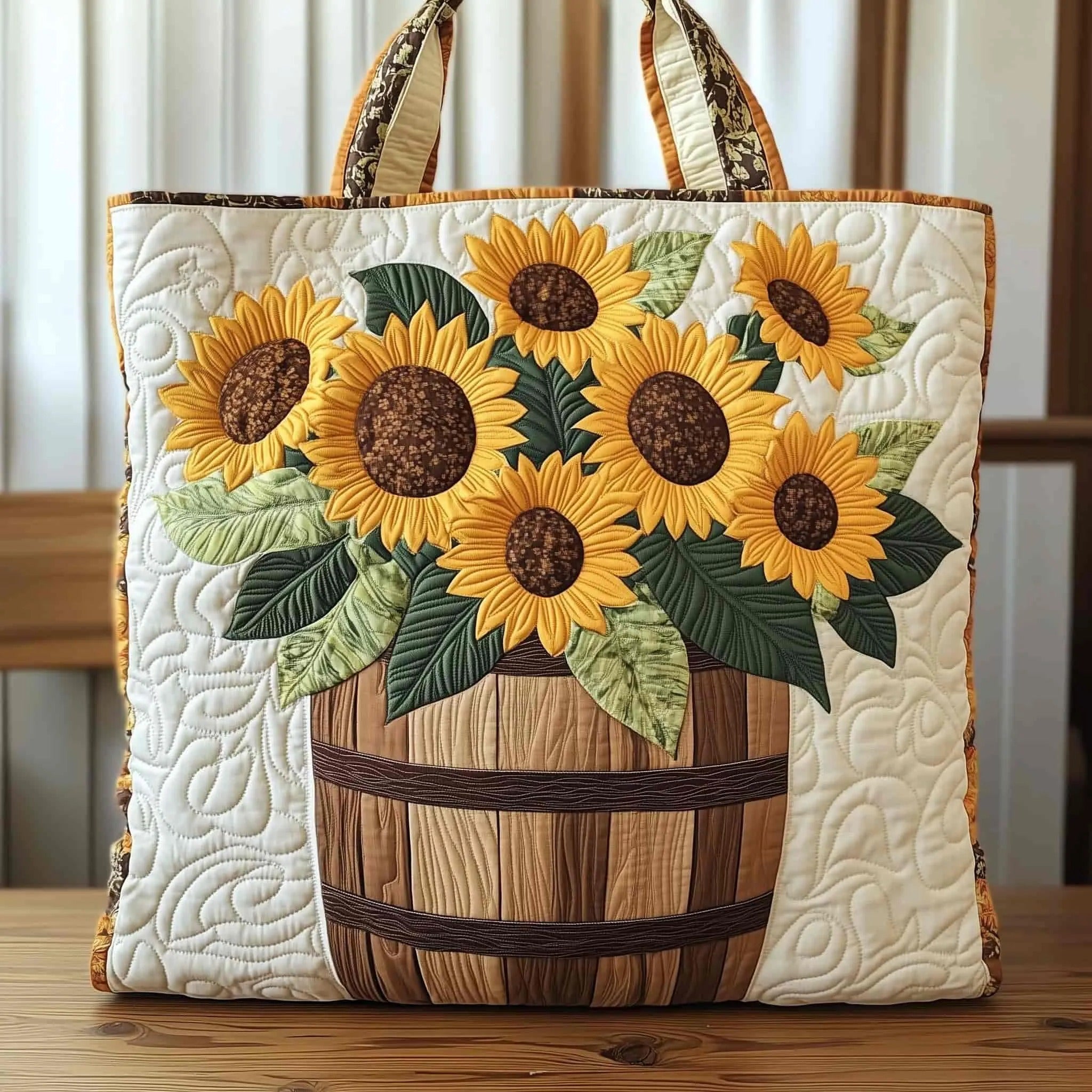 HANDTASCHE HANDGEFERTIGT - SONNENBLUME