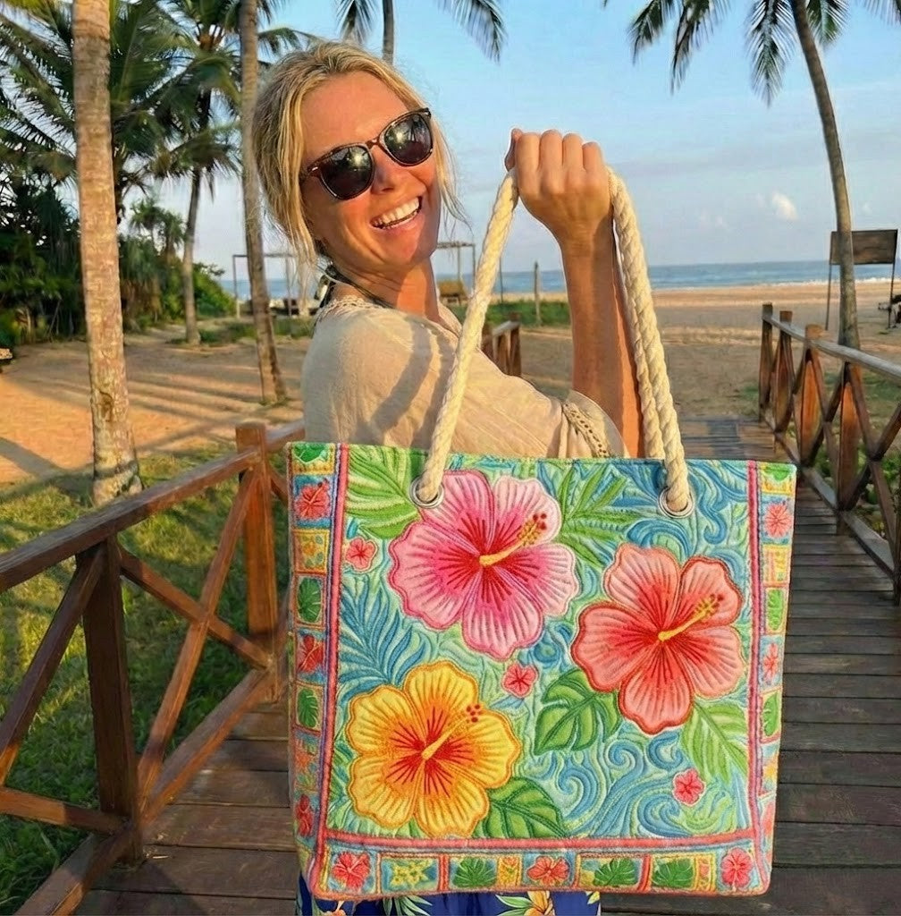 Gepolsterte Strandtasche Tropische Vibes