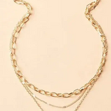 Vintage goldene mehrlagige Ketten- und Anhängernickel
