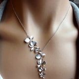 Vintage Silber Blumen Halskette