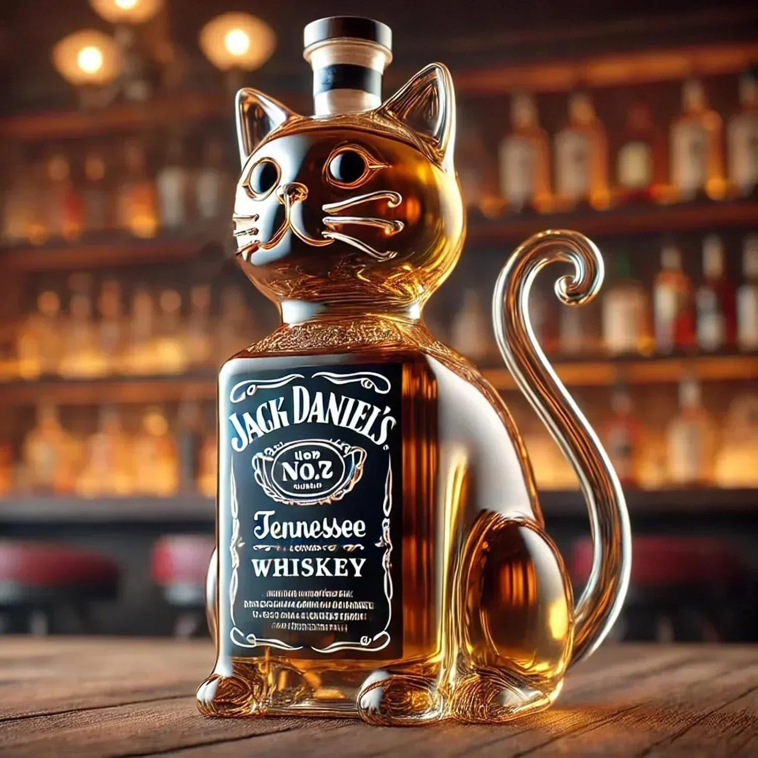 Whisky-Flasche - Katzen-Edition