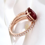 Kissen-Schliff Moissanite Ring