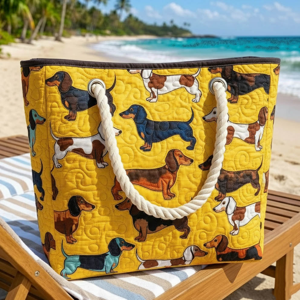 Gepolsterte Strandtasche für Dachshunde