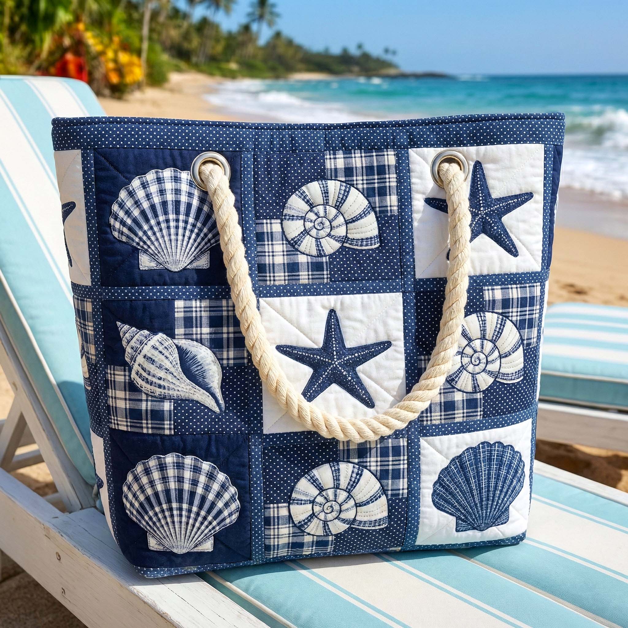Gepolsterte Strandtasche Shell Serenity