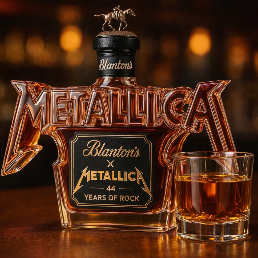 Whiskey-Flasche - Rock Metallica Edition