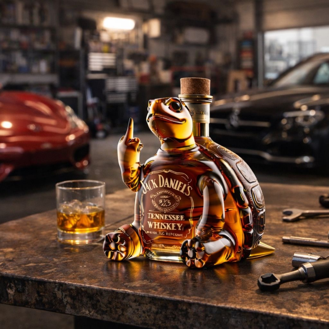 Whisky-Flasche - Schildkröten-Edition