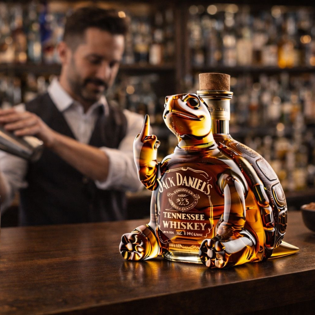 Whisky-Flasche - Schildkröten-Edition