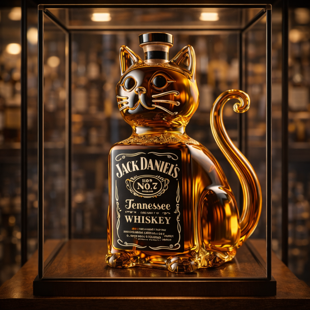 Whisky-Flasche - Katzen-Edition