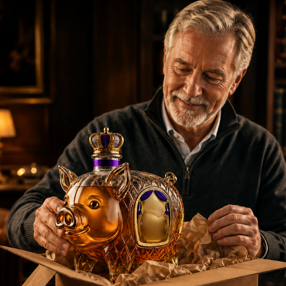 Whisky-Flasche - Edition Schwein