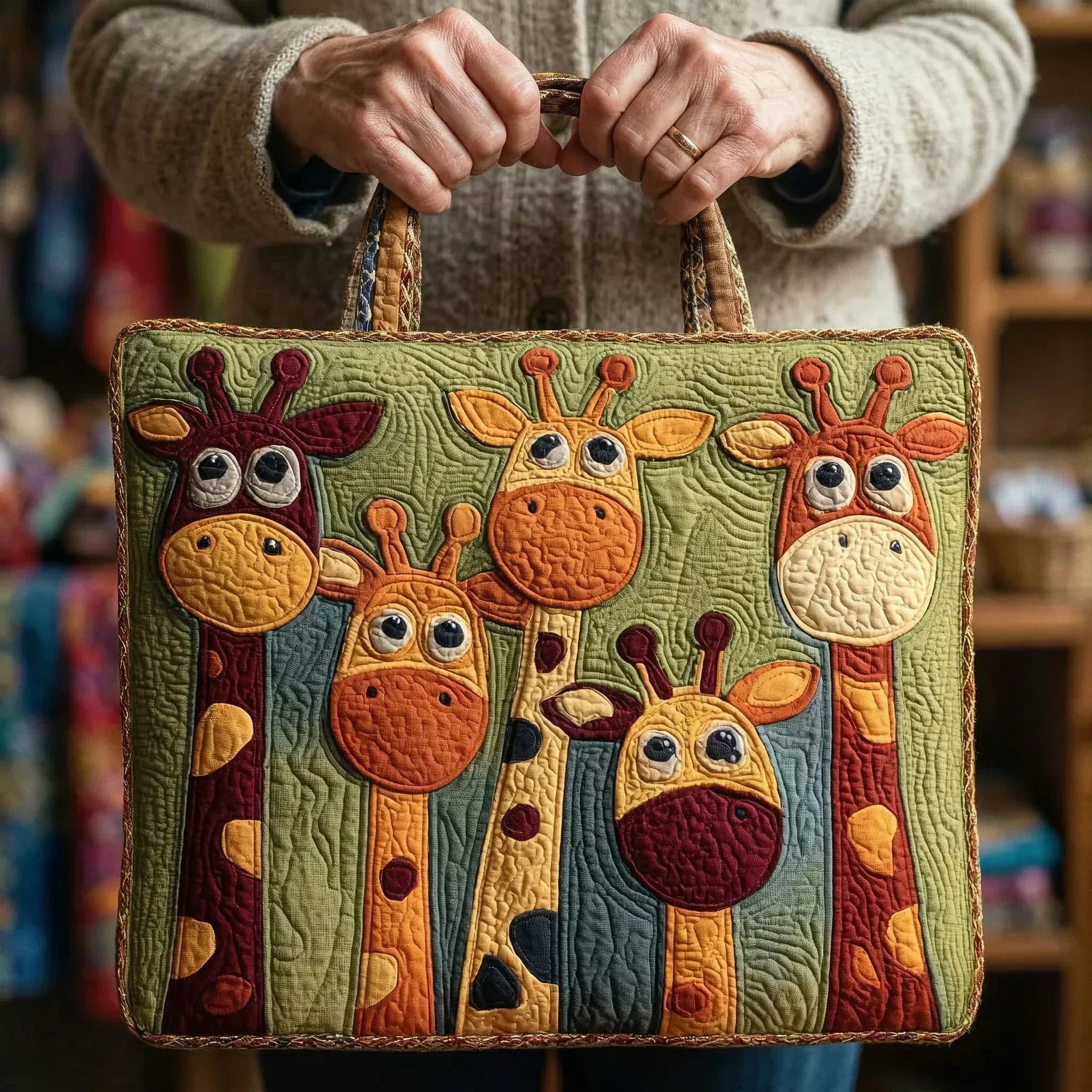 Gepolsterte Tasche - Giraffe