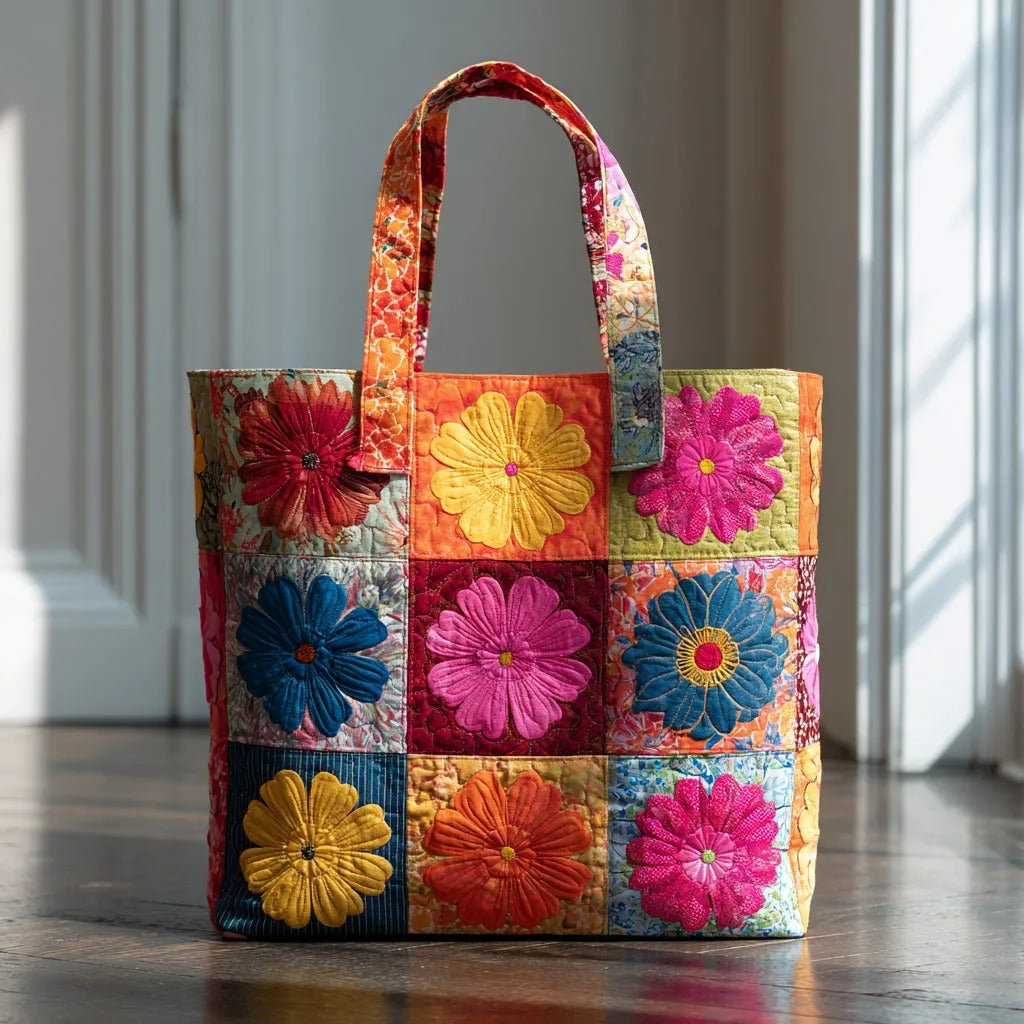 HANDGEMACHTE TASCHE - BLÜTENEXPLOSION
