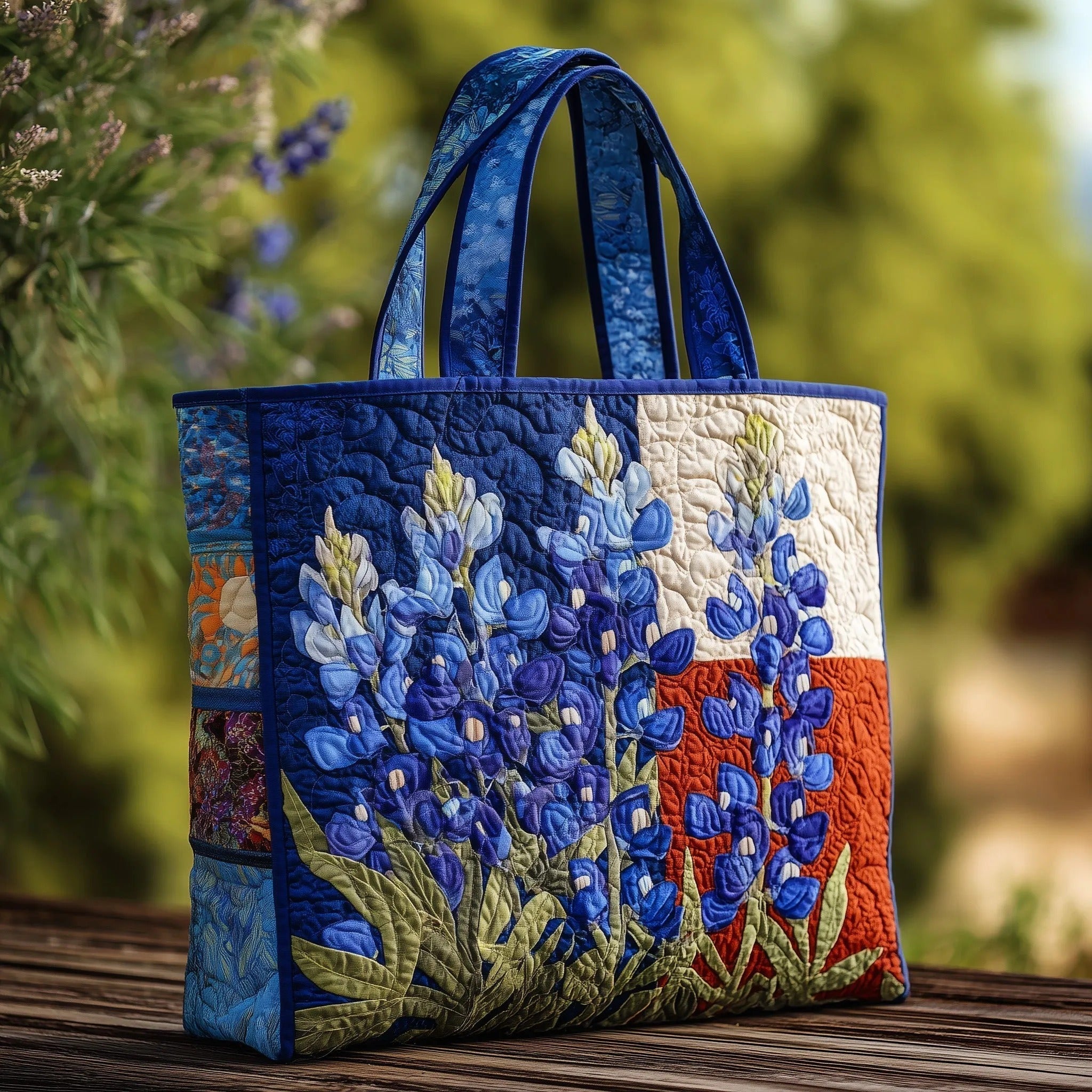HANDTASCHE HANDGEFERTIGT - BLUMENTRAUM